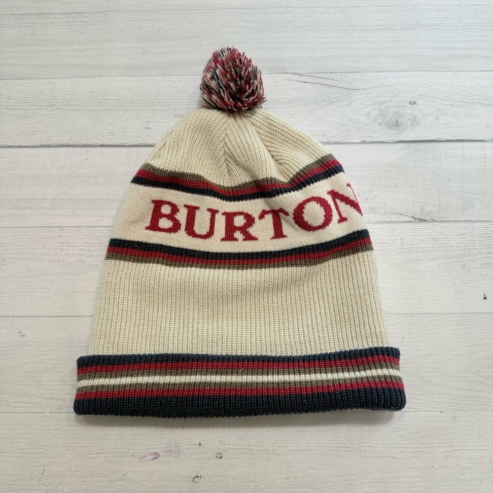 Burton Men's Trope Beanie Winter ski snow Hat beige red green